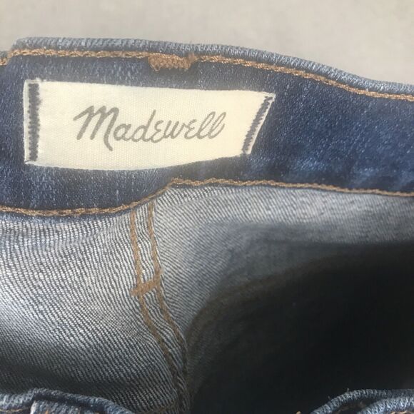 Madewell Jean Shorts Womens Blue Size 23 Cut Off 10" High Rise Skinny - Picture 6 of 9